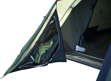 Намет KingCamp для 4 осіб з тамбуром, водонепроникний 3000 мм, зелений - кемпінговий намет-купол для відпочинку на природі