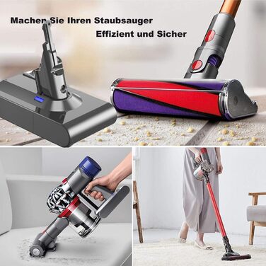 Замінний акумулятор Dyson 6000mAh для пилососів DC58, DC62, DC59, DC61, DC72, DC74, SV03, SV05, SV06, SV07, SV09 (6.0 Ah, V8)