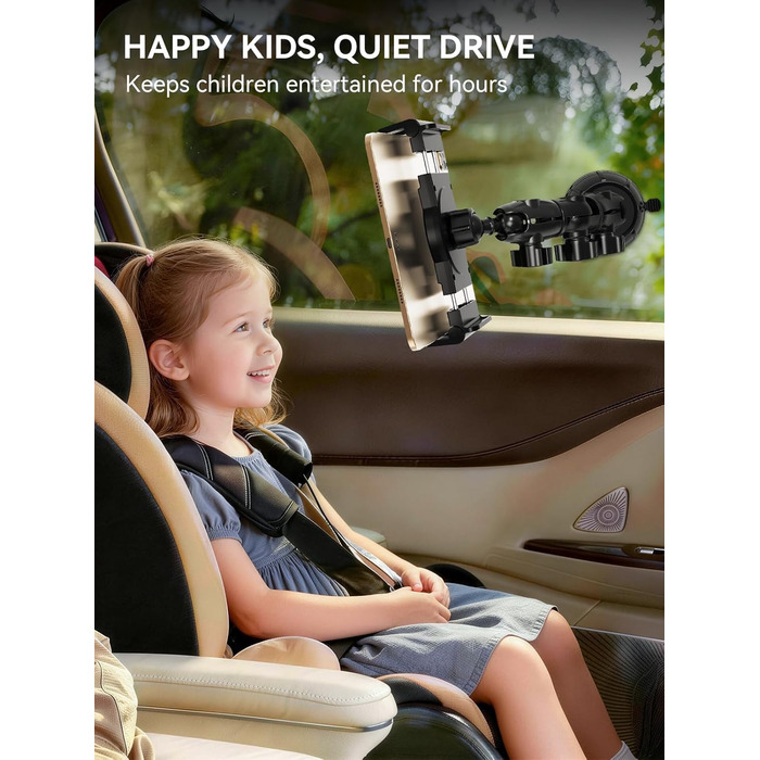 Автотримач для планшету OHLPRO: універсальний, 360° обертання, для iPad, Samsung Tab, Huawei (6-11