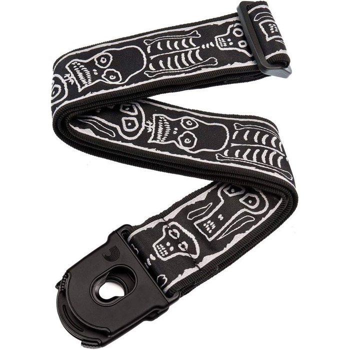 Ремінь для гітари D'Addario Planet Waves Joe Satriani Collection Silver Sketches, 1520мм, 50мм, Planet Schloss, Skull N' Bones