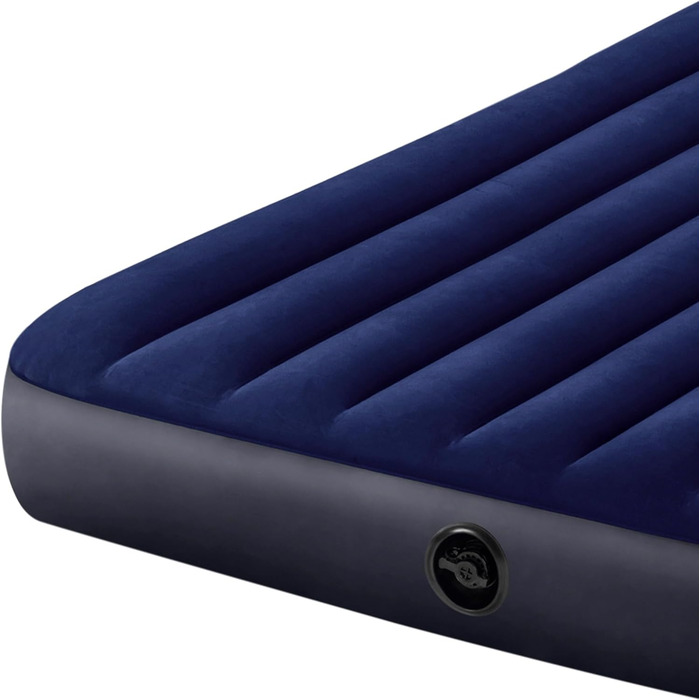 Надувний матрац Intex Classic Downy Blue Dura-Beam Twin, 191 x 99 x 25 см, блакитний