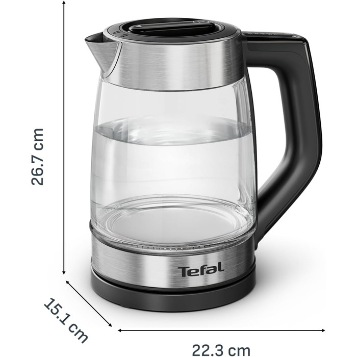 Електричний чайник Tefal KI1R0DE0 зі сталі, 1.7 л, 2200 Вт, з фільтром від накипу та автоматичним вимкненням