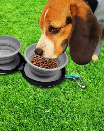 Складана миска для собак KALLAK: дорожня та звичайна, для корму та води, для маленьких та великих собак