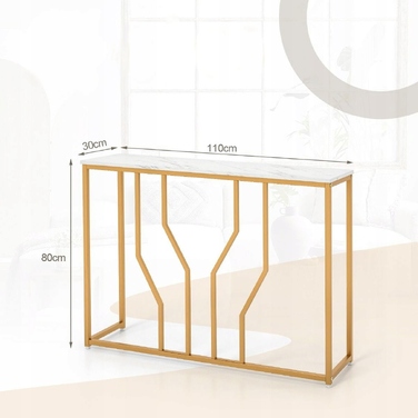 Консольний столик Costway, білий матовий, 110 x 80 x 30 см