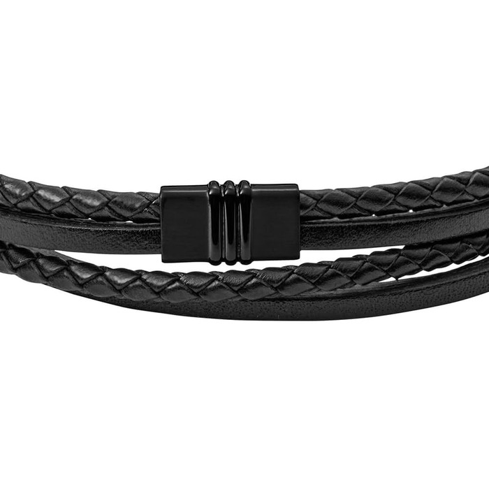 Годинник Fossil Vintage Casual чоловічий шкіряний або з нержавіючої сталі з застібкою-карабіном, класичною застібкою або розкладним браслетом, колір онікс