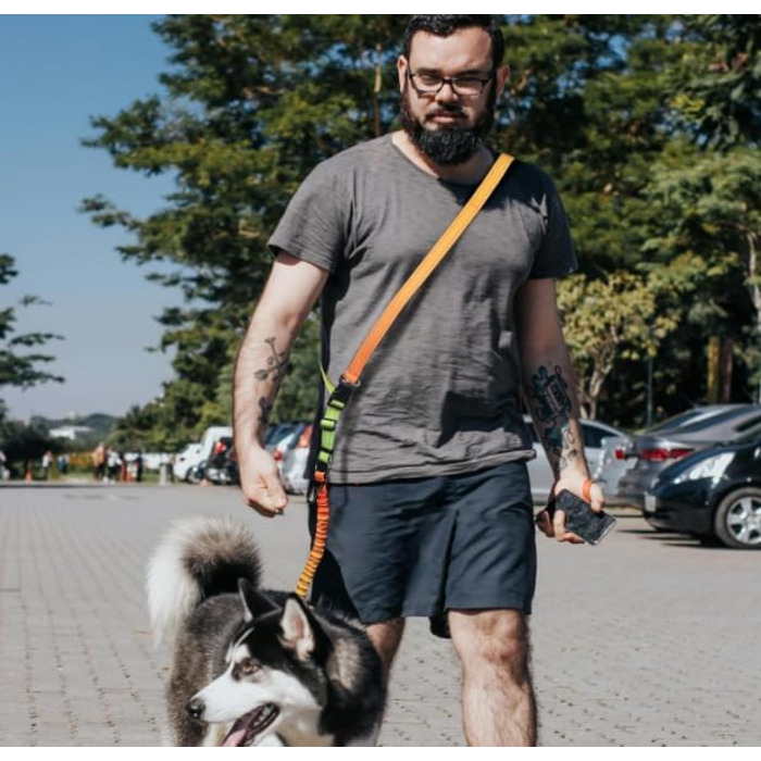 Міцна повідок для собак COSYHOMELONDON, без натягу, з амортизатором, для прогулянок та тренувань, з кріпленням для авторемня, 1,2 - 1,8 м, кольорова