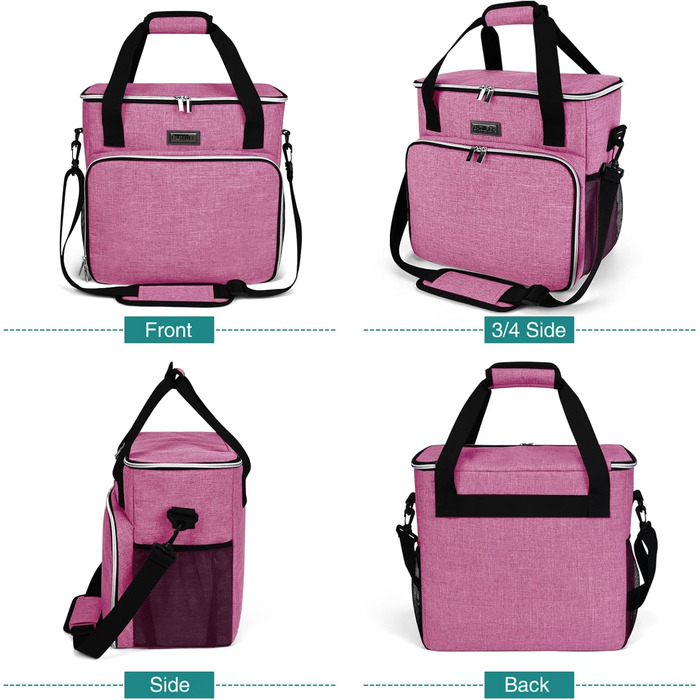 Сумка для собак Baglher, переноска для тварин (усі аксесуари для подорожей з тваринами), з 2 контейнерами для корму та 2 складаними мисками з силікону; незамінний набір для подорожей з домашніми тваринами, блакитний колір (M, Rose)