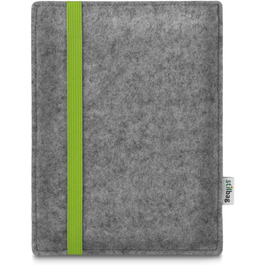 Чохол для Kindle Paperwhite 7 (Amazon) | Стильний чохол з ворсового фетру, Made in Germany (Антрацит - зелений) (Світло-сірий - лайм)