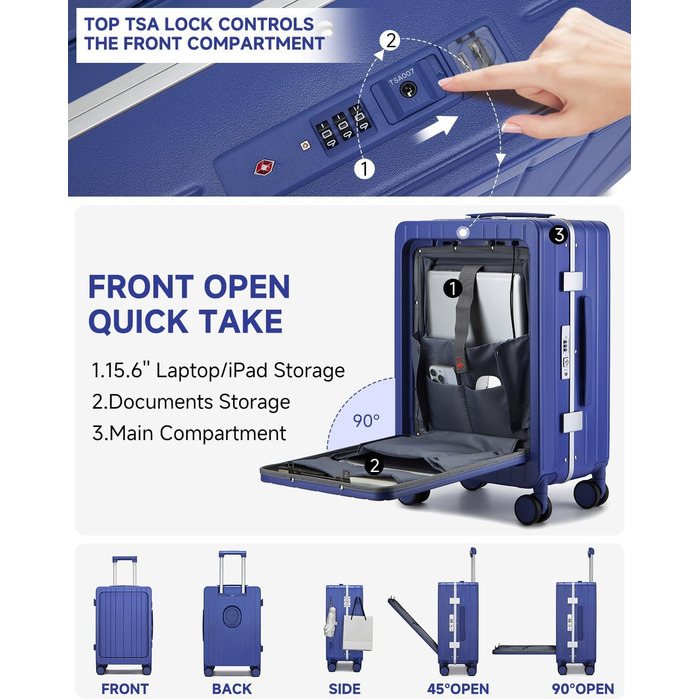 Чемодан ручної об'єм Sea Choice з відділенням для ноутбука 15.6