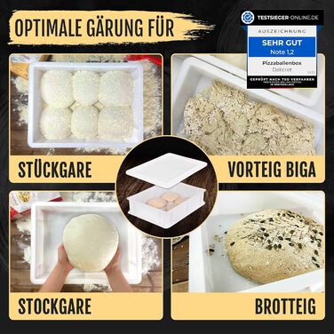 DELICRET - Pizza Starter Kit | Premium pizza ingredients for unforgettable enjoyment | Pizza ball box (1x box & 1x lid)