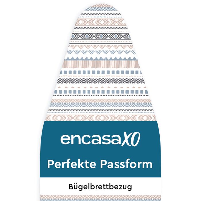 Чохол для прасувального столу Encasa XO з фетровою підкладкою 3 мм та корд-підсиленням (підходить для стандартних прасувальних столів X-Large 135x45 см), з терморефлексним покриттям, принт - Ацтекський XL Ацтекський