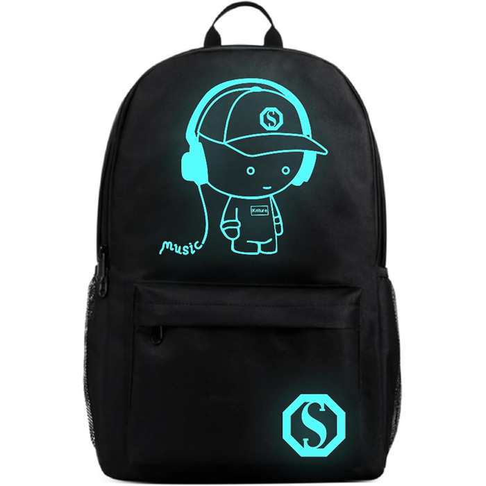 Шкільний рюкзак унісекс, легкий водонепроникний рюкзак для підлітків, чорний