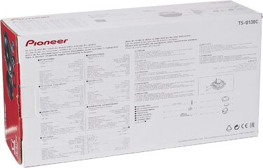 Автомобільна акустика Pioneer TS-G130C 13 см, 250 Вт, 2-смугові компонентні динаміки, потужний звук, IMPP-дифузор, оптимальний бас, 40 Вт RMS, монтажна глибина 44 мм, чорні, 2 шт.