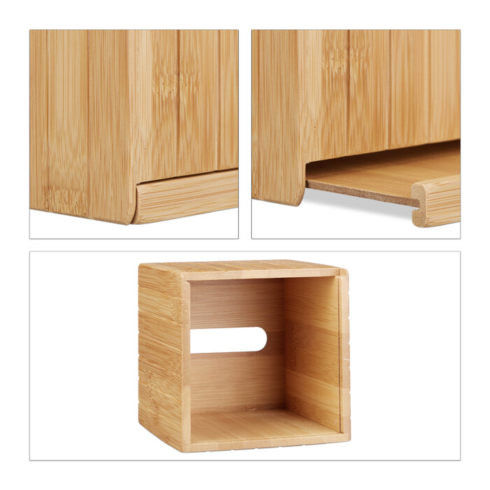 Relaxdays Cosmetic Tissue Box, Square