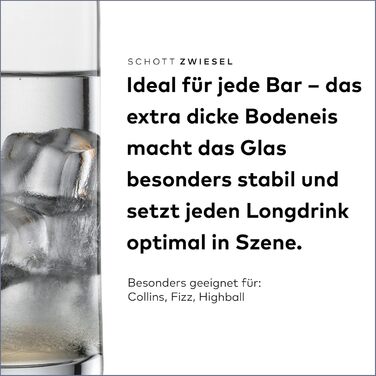 SCHOTT ZWIESEL Longdrink Glasses Convention (Set of 6), straight-lined glasses for long drinks, dishwasher-safe Tritan crystal glasses, Made in Germany (Article No. 175495)