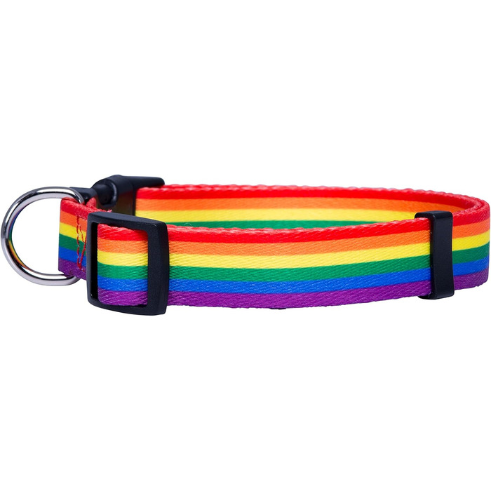 Нашийник для собак Native Pup з прапором ЛГБТК+, гордість, аксесуари для парадів, рівність, подарунок, аксесуари для підтримки ЛГБТК+ (малий)