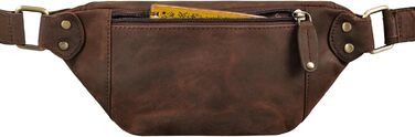 STILORD Orson: Чоловіча/Жіноча поясна сумка на пояс з натуральної шкіри STILORD – надійний захист від крадіжки, водонепроникність, регульований ремінь, колір: коричневий (Zamora)