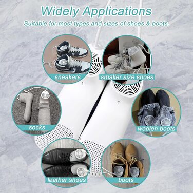 Ozon Shoe Dryer Electric Boot Dryer Shoe Warmer Boot Warmer - Ozone Deodorizer with Timer Function | No Noise | Strong Wire | EU Plug (Pm20(drying+deodorizing))