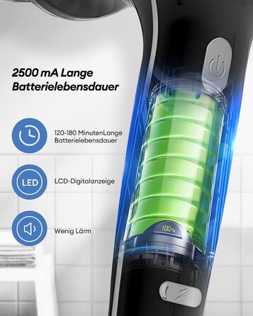 CkeyiN Electric Cleaning Brush, Cordless Grout Cleaner with 7 Replaceable Brush Heads for Bathroom, Car, and Kitchen, Handheld Power Spin Scrubber Grout Brush With LED Display, 2 Modes, Black