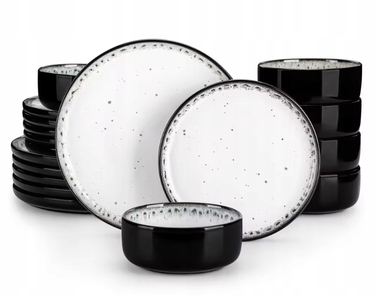 Обідній набір MALACASA: сучасний сервіз із кераміки на 6 осіб (18 предметів)