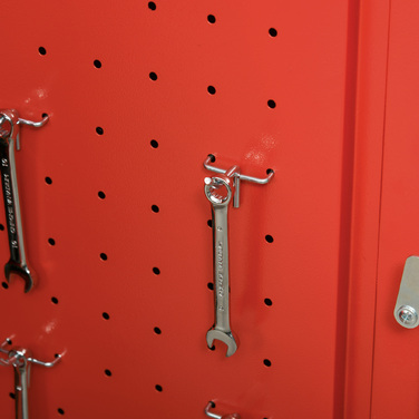 HOMCOM Lockable Toolbox with Steel Handle, Red, Ideal for Tools & Storage
