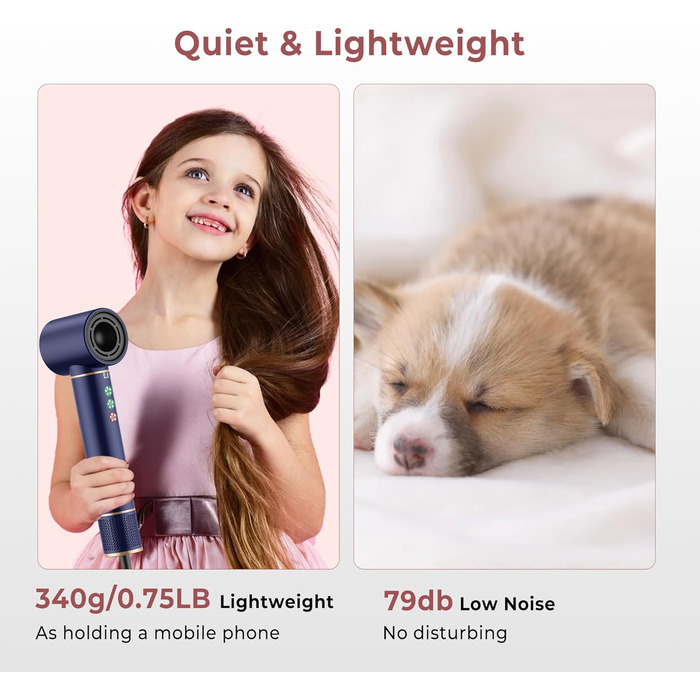 Фен-щітка Air Styler Pro 6 в 1: 1000W, для всіх типів волосся (блакитний)