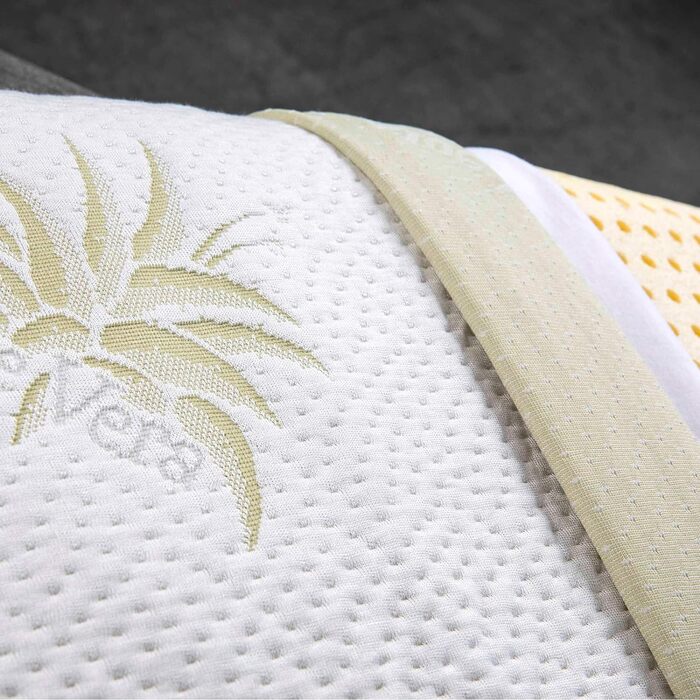Ортопедична подушка EVERGREENWEB 40x80 см, 18 см, 100% Memory Foam, подвійний чохол з алое вера і бавовни, знімний, для болю в шиї, медичний пристрій