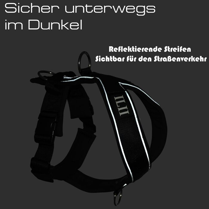 Нашийник для собак ILII Y - міцний, елегантний та комфортний. Унікальний дизайн для середніх та великих собак. Чорний, мінімальне покриття