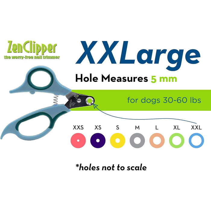 Кліпер Zen для обрізання нігтів домашніх тварин: безпечний, обрізає лише кінчик нігтя (блакитний, 5 мм)