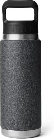 Термос-пляшка YETI Rambler 750 мл зі сталі з вакуумною ізоляцією та кришкою зі соломинкою, колір Black Stone