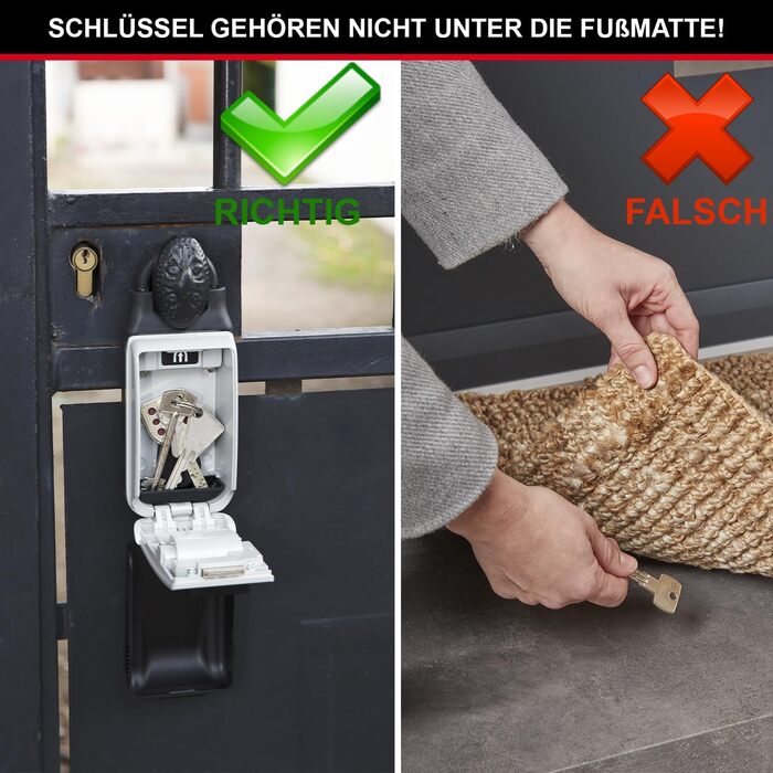 Сейф для ключів Master Lock з кріпленням на стіну, зовнішній, 12.6 x 7.2 x 5.2 см, з регульованим бугелем