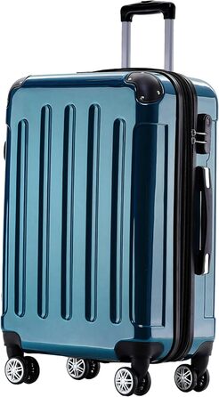 Чохол-валіза Beibye Hartschalen Trolley Rollkoffer Reisekoffer, 55 см, 40 л, полікарбонат, світло-зелений (ручна поклажа)