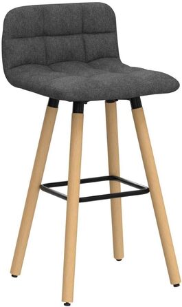 SoBuy® FST50-DGx2 Bar Stools - Set of 2 - Dark Grey - 68cm Seat Height