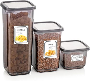 Контейнери для зберігання Meleni з кришкою, набір 12 шт., для кухні, зберігання та організації, BPA Free