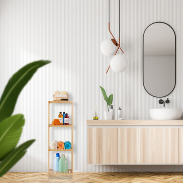 Полиця для ванної кімнати Relaxdays Бамбук 4 полиці