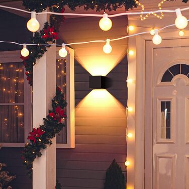 Настінні світильники YrgePowk 2 шт. з LED лампочками G9, IP65, 3000K, регульований кут освітлення, чорний