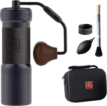 Кавомолка ручна 1Zpresso K-Ultra Eisengrau (сірий метал) з сумкою, сталевий конічний жернова, регулювання помолу, універсальна