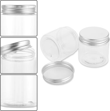 Набір контейнерів для зберігання 16 шт. 500 мл з кришкою, прозорі пластикові банки, BPA Free, для продуктів та солодощів