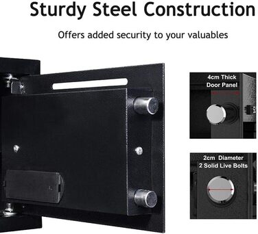 Електронний сейф Klein Tresor: вологостійкий, для зброї, боєприпасів, грошей, ювелірних виробів та документів, 4.6L, сірий