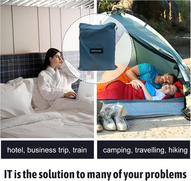 2 Pieces Ultralight Sleeping Bag Portable Travel Sleeping Bag 90 x 220cm for Hostels, Hiking, Camping, Mountaineering