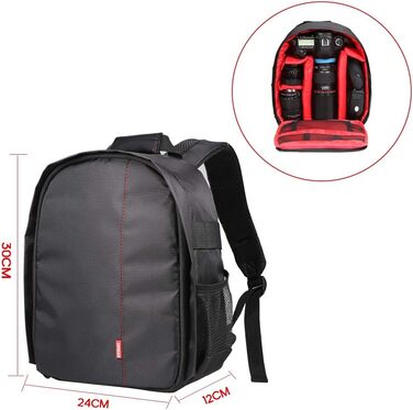 Багатофункціональна водонепроникна сумка для камери: цифрові та DSLR камери (червона)