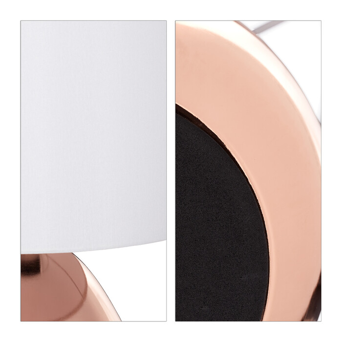 Relaxdays Table Lamp Metal & Fabric