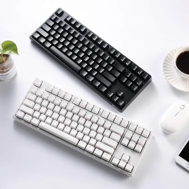 Механічна ігрова клавіатура Royal Kludge RK87G RGB TKL з 87 клавішами, без NumPad, тактильні коричневі перемикачі, підключення 2.4G, макроналаштування, чорний колір