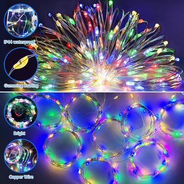 Льодосвітна завіса 3Mx3M з 300 LED, USB, 8 режимів, пульт, таймер, вологостійка, для декору вечірок, свят, спальні (біла, кольорова)