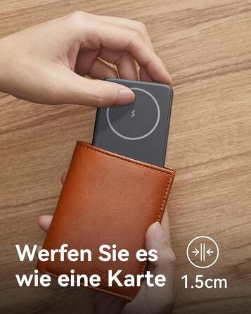 Power Bank INIU 5500mAh 20W з USB-C (вхід/вихід), магнітний акумулятор з підставкою для iPhone 16/15/14/13/12 Pro Max Mini, чорний