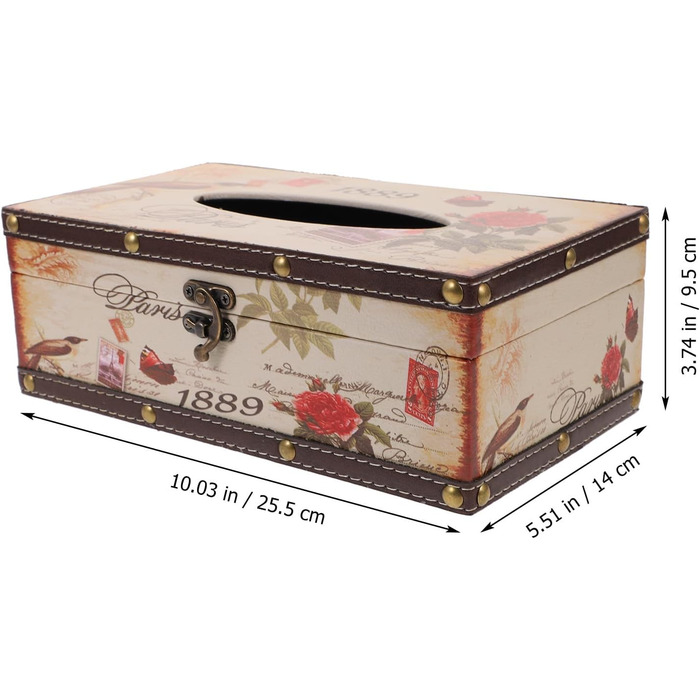 Вінтажна коробка для серветок, органайзер для тканинних серветок, тримач для серветок - стильна модель для дому, офісу, ванної кімнати