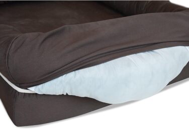 Ліжко для собак та котів PetFusion Ultimate Solid Memory Foam 2.5' - ортопедичне, коричневе, 91 x 71 x 23 см