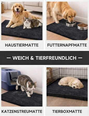 При স্বাগতний килимок 50x80 см з мікрофібри, протиковзний вологопоглинаючий килим для дому, кухні та ванної кімнати, сірий