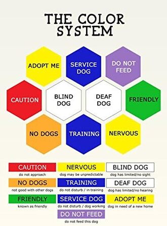 Нашийник для собак-помічників, кодований кольором, розміри S/M/L/XL, попередження інших собак про наближення (S-M), упаковка 1 шт.