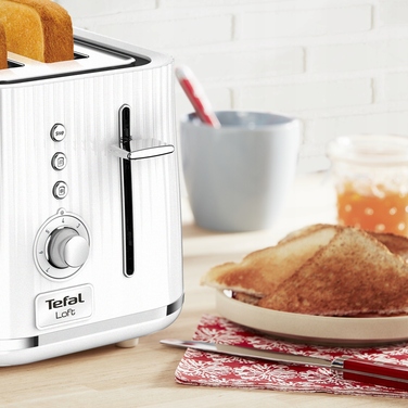Тостер Tefal Loft TT7611, білий, 850 Вт